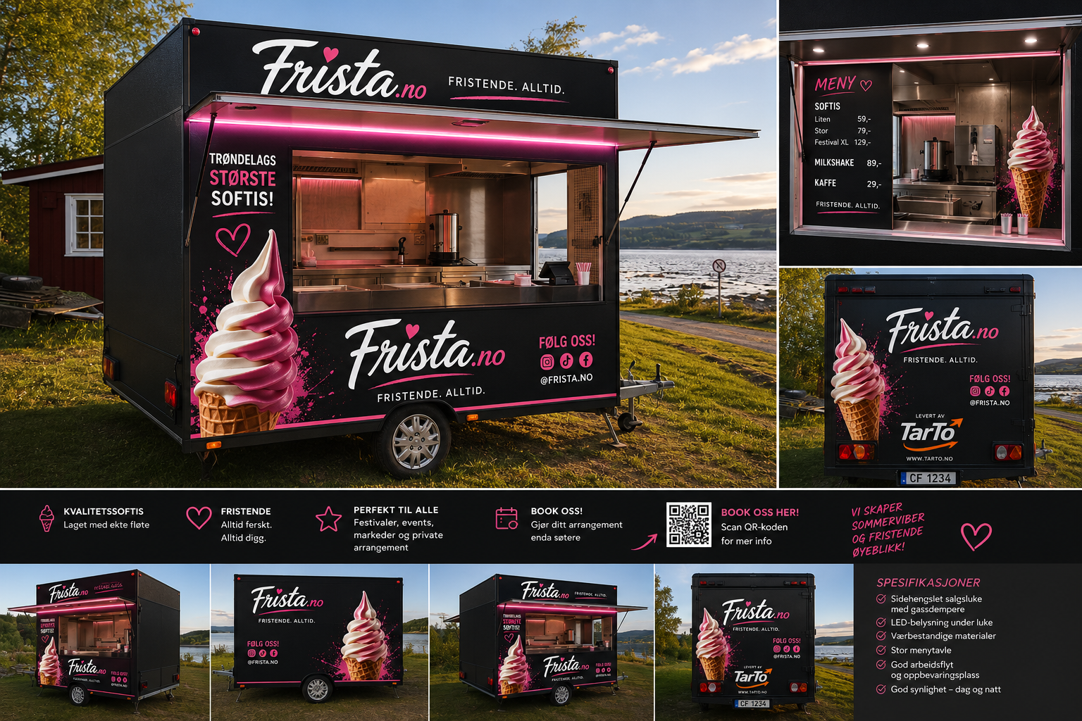 Frista festivalvogn om kvelden